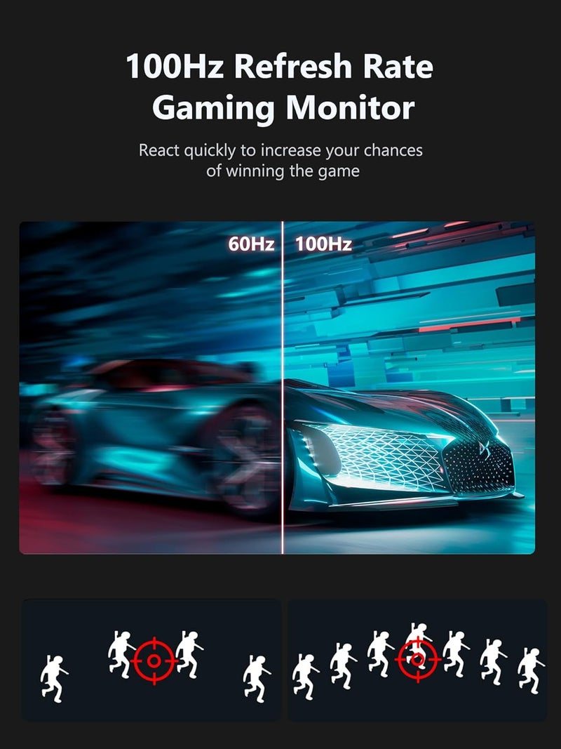MagicRaven Large Portable Monitor, 18.5" 1080P 100Hz Laptop Screen, USB C Computer Display, Travel Monitor for PS4/5 Xbox Switch MAC PC Phone - Image 5