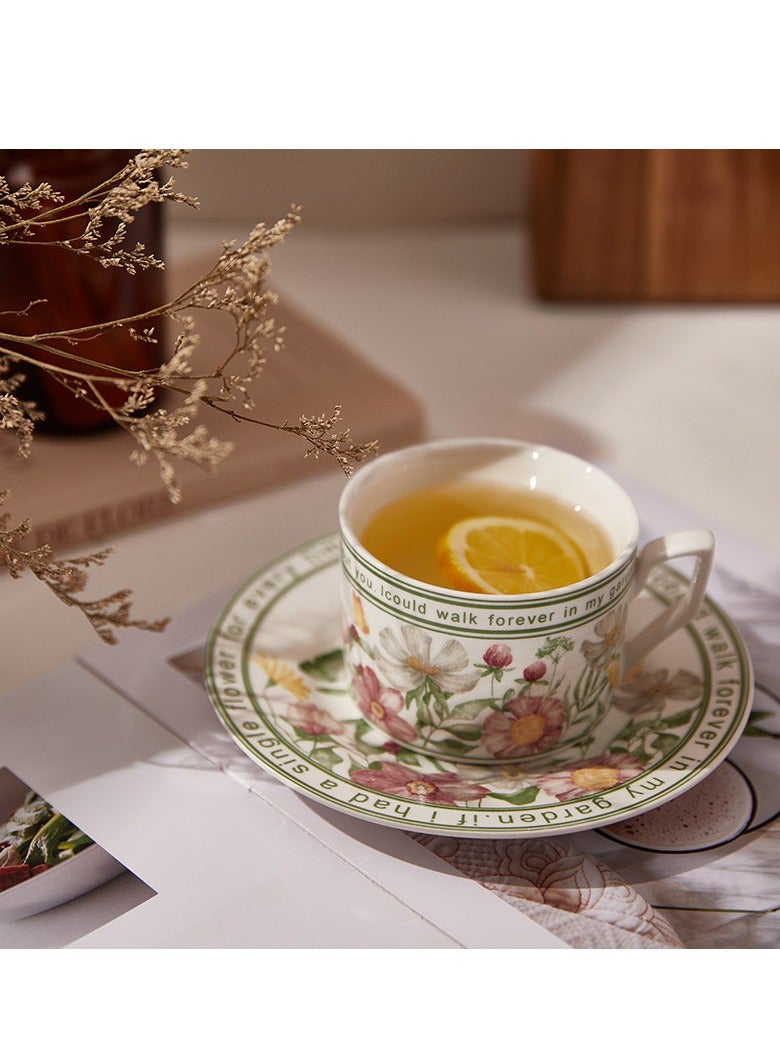 French Vintage Afternoon Tea Cups for Home Use Light Luxury Floral Ceramic Coffee Mug and Saucer Sets with Gift Box for Friend's Birthday Gift Espresso Cup Mugs Set China Teacup for Party for Mother's Day  - Image 2
