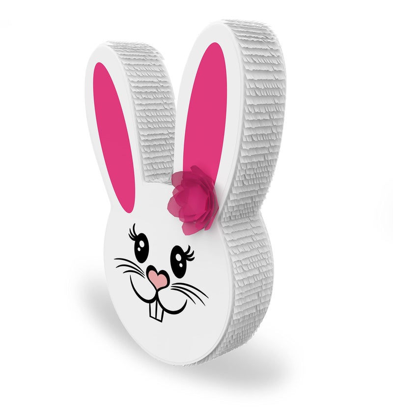 Jergrim Girl Easter Bunny Piata Bundle 17x10x 3 with stick blindfold and a small confetti bag Perfect for Easter Sunday Celebration Bunny Theme Parties Party Dcor - Image 3