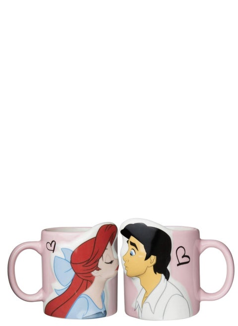 Cartoon Princess Ariel & Eric 3D Couple Porcelain Mug (Set Of 2) 300 ML