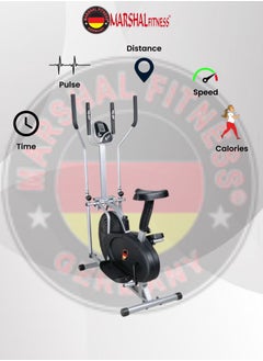 Marshal Fitness دراجة تمارين رياضية بيضاوية 2 في 1 من Orbitrack مزودة بوظائف الكمبيوتر  - Image 2
