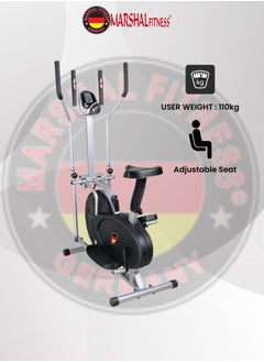Marshal Fitness دراجة تمارين رياضية بيضاوية 2 في 1 من Orbitrack مزودة بوظائف الكمبيوتر  - Image 5