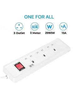 Hi Max Multipurpose 2990W Power Cord Extension 50/60Hz - 3 Meters With Fused & Anti-Fire Protection SH31601  - Image 2