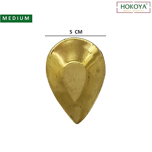 HOKOYA Pital Formal Diya Sets for Diwali / Dussehra / Evening Puja in Home / Mandir / Temple (Medium, 6) - Image 2