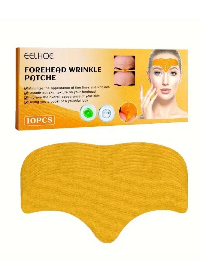 EELHOE 10pcs Forehead Wrinkle Patches - Smooths & Softens, Lifts & Tightens Face, Fragrance-Free - Image 2