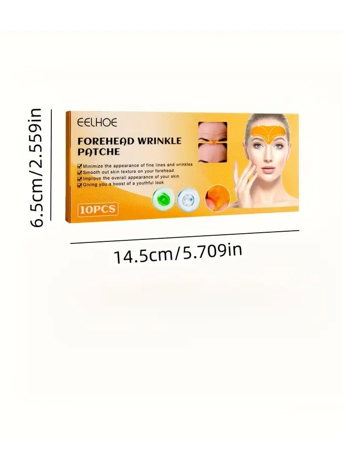 EELHOE 10pcs Forehead Wrinkle Patches - Smooths & Softens, Lifts & Tightens Face, Fragrance-Free - Image 3
