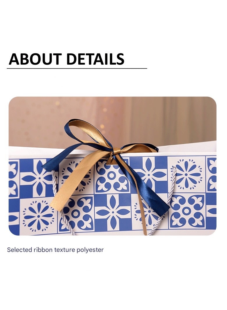 PEI  AN Traditional Pattern Gift Bags – Premium White Cardboard Hand Carry Bags for Gifts, Baking & Special Occasions (4 Pieces)  - Image 3