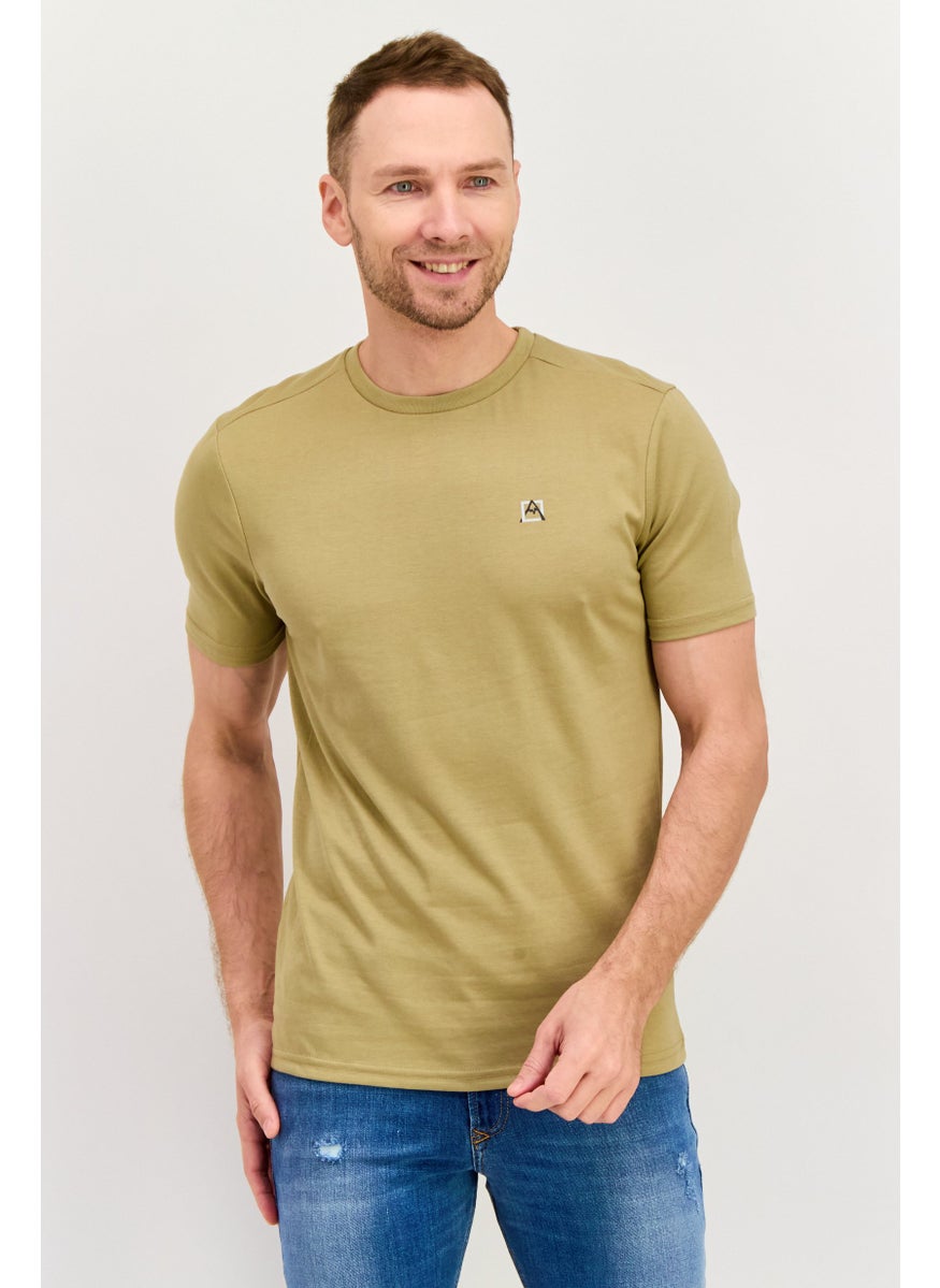 Men Crew Neck Shorts Sleeves Brand Logo T-Shirt, Khaki - pzsku/ZEB9B5475F940C8475402Z/45/_/1737642408/d8a92d8d-d5c8-4136-9856-888c0f1decc6