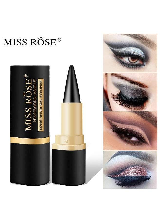 مس روز آيلاينر جل صلب غير لامع مقاوم للماء – رأس مفرد، أسود، مقاوم للتلطخ وثابت طوال اليوم - Image 4