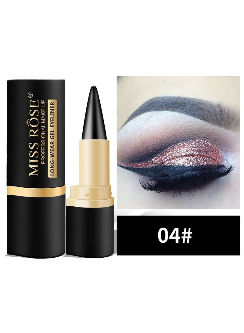 مس روز آيلاينر جل صلب غير لامع مقاوم للماء – رأس مفرد، أسود، مقاوم للتلطخ وثابت طوال اليوم - Image 1