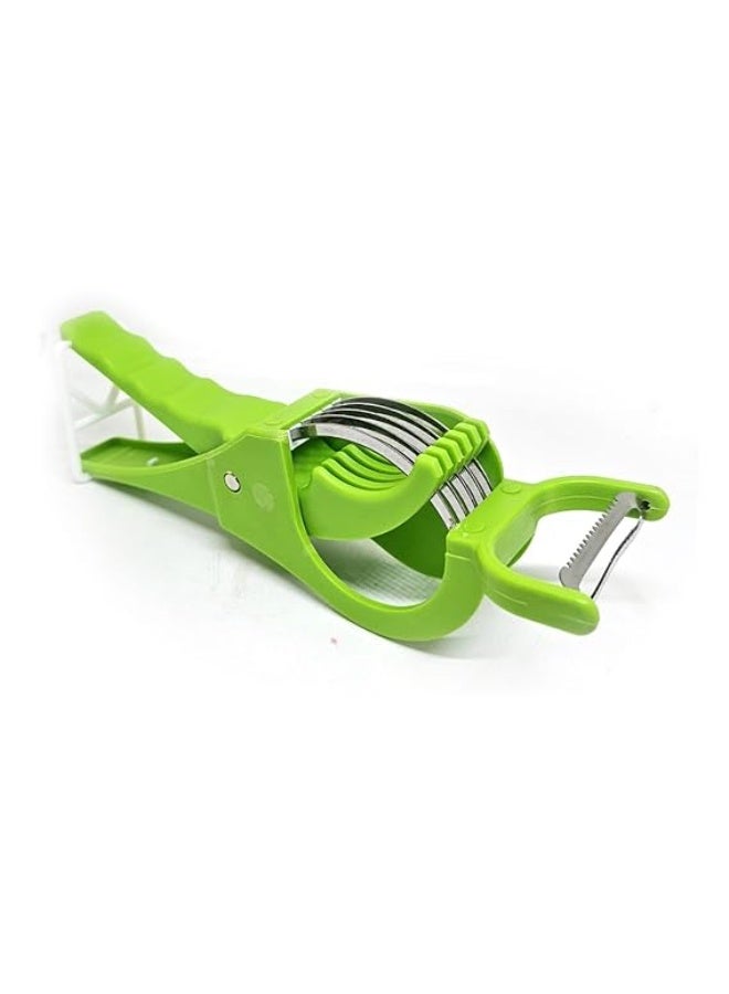 بروماس قاطع خضروات وفواكه مع مقشرة – شفرة حادة، قبضة مريحة، أداة تقطيع سريعة - Image 1