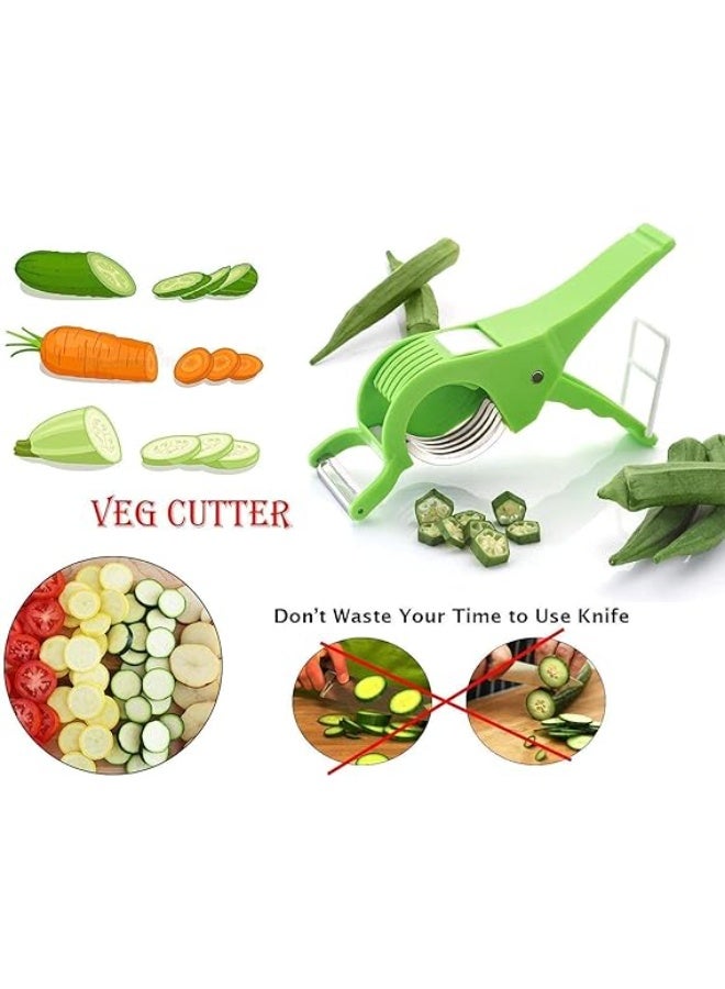 بروماس قاطع خضروات وفواكه مع مقشرة – شفرة حادة، قبضة مريحة، أداة تقطيع سريعة - Image 3