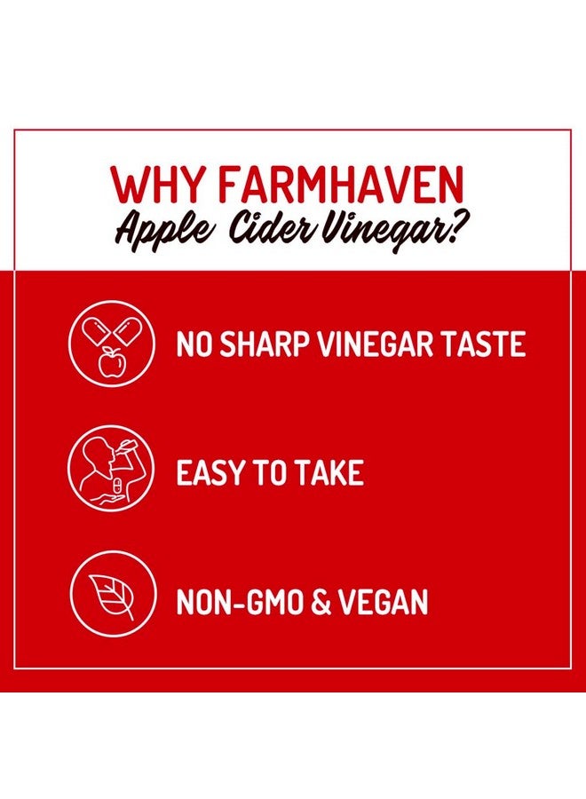 FarmHaven Apple Cider Vinegar Capsules with Ginger, Papaya & Chamomile | 1390mg | Supports Digestion, Immunity | Like with Mother | Non-GMO & 100% Natural | 180 Capsules - Image 3