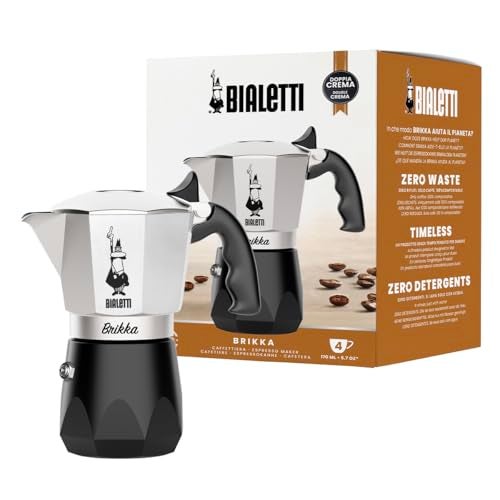 Bialetti Bricca NEW 4 Cup Open Fire Type Coffee Maker Espresso Makinetta - Image 1