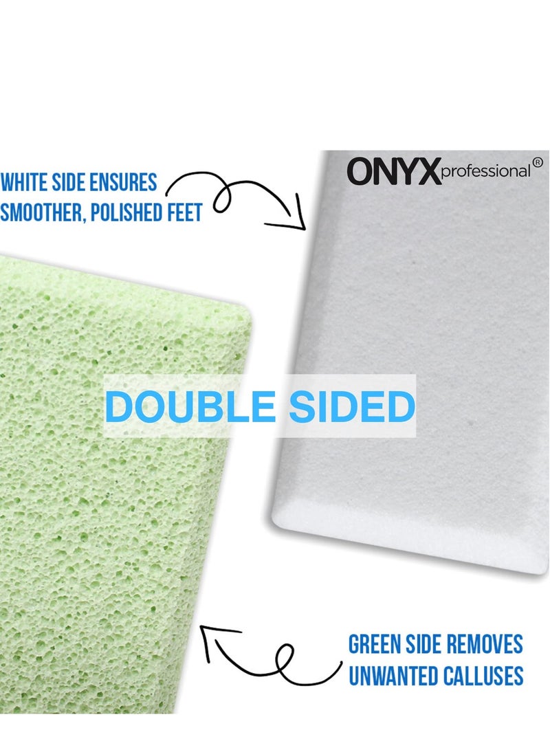 Onyx Professional Onyx Professional 2 in 1 Pumice Stone, 100% Siliglass Callus Remover for Feet, Elbows, Knees, Dead Skin, Heels, Hands, Foot File Scrubber Exfoliator Removes Hard, Rough, Dry Skin  - Image 2