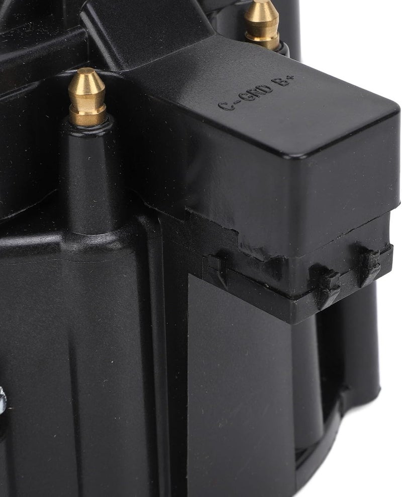 Large Distributor Cap Rotor Kit Replacement for K549 SBC 283 305 307 327 350 400 454 396 427, HEI Ignition System Tune Up Assembly with Brass Terminals for V8 Engines (Black) - Image 4