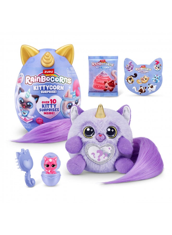 Rainbocorns Kittycorn Surprise Series 3 (Ragamuffin) by ZURU, Plush Toy, Collectible Plush Stuffed Animal, Slime, Surprise Eggs for Girls - Image 1