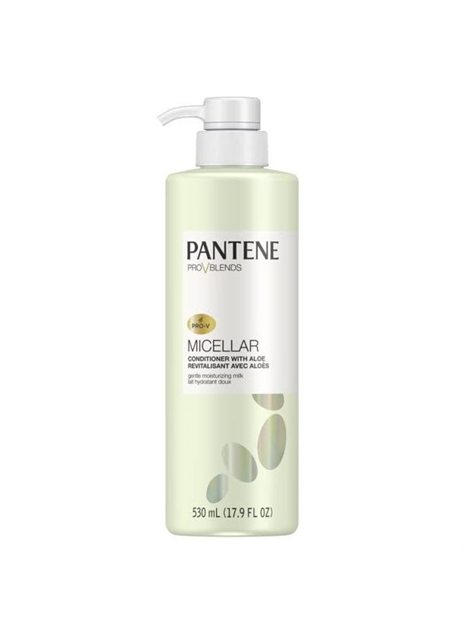 Pantene Micellar Conditioner, Pro-V Blends, with Aloe Gentle Moisturizing Milk, 17.9 fl oz - Image 1