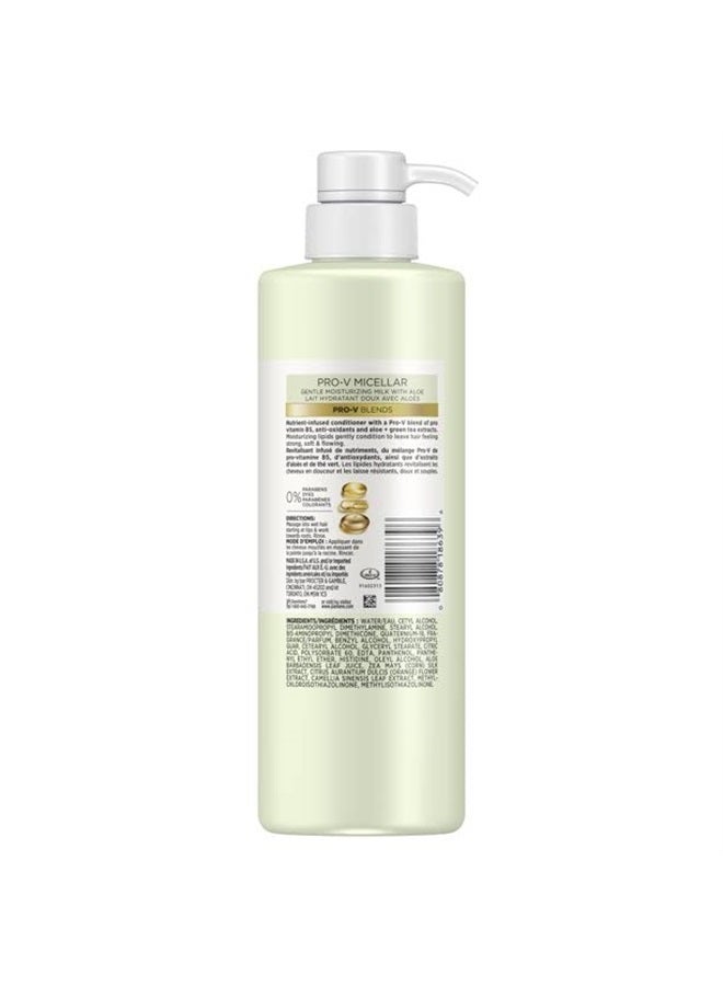 Pantene Micellar Conditioner, Pro-V Blends, with Aloe Gentle Moisturizing Milk, 17.9 fl oz - Image 2