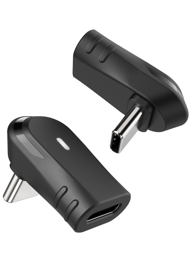 سينتيك محول Syntech زاوية قائمة 90 درجة (ذكر إلى أنثى USB-C) - حزمة من قطعتين - يدعم شحن 100 واط و USB 4.0 - لمختلف الأجهزة مثل Steam Deck, Switch, لابتوب, تابلت, وهواتف تايب C - Image 1