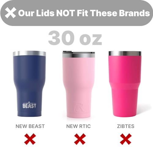 Bluwing 30 oz Tumbler Lids, Spill Proof Replacement Lid for Yeti, BJPKPK, ALBOR, D·S 30 oz Tumbler and More, BPA Free - Image 3