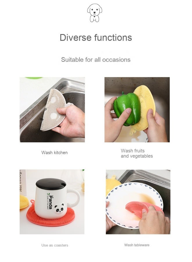 NIBEMINENT Silicone Multi-purpose Kitchen Scrub Sponge Brush  - Image 2