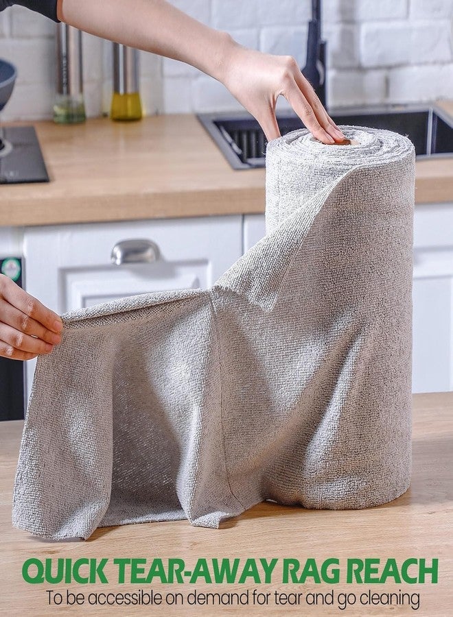 KINETICS LIGHTING Kitchen Towel Roll,Microfiber Cleaning Cloth Roll, 5000 Times Washable Non-stick Oil Absorbing Paper Roll Kitchen Wipe Paper Dish Cleaning Cloth (25 * 25, Microfiber) (20 Sheet) (Grey, 20 pack, Super) - Image 5