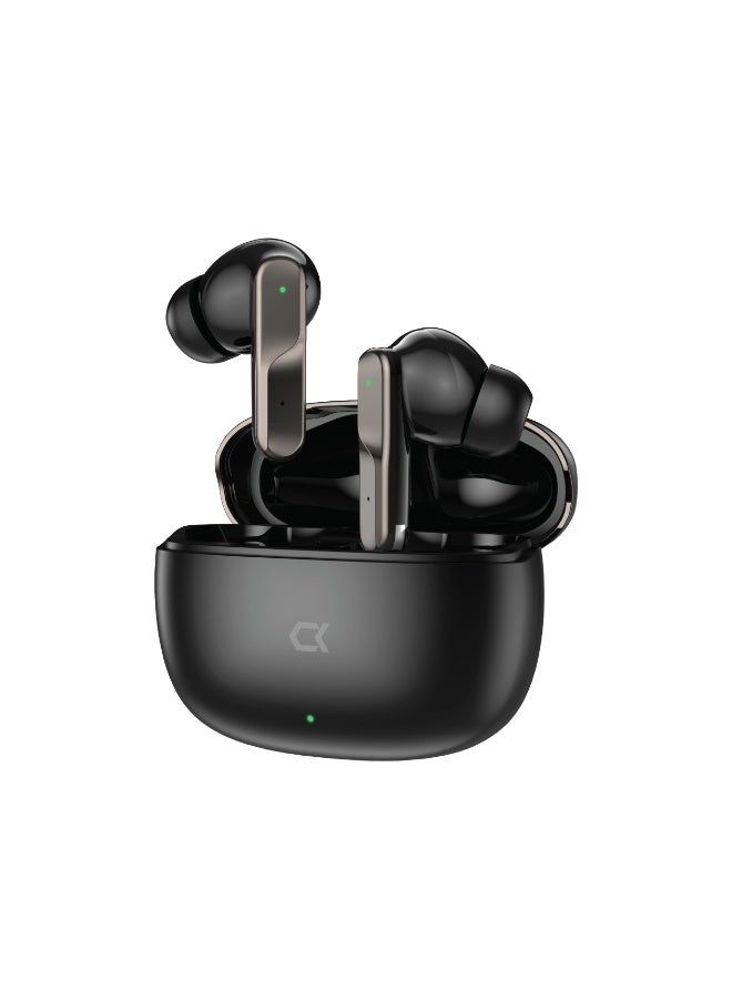 AcceOn Aura Pods ACC-TWS019 AI True Wireless Earbuds – Hybrid ANC + ENC (4-Mic), Bluetooth 6.0, 25-Hour Total Playtime, AI Live Translation Support – Black - Image 1
