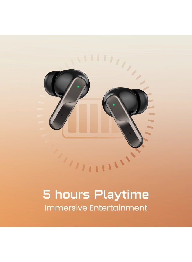 AcceOn Aura Pods ACC-TWS019 AI True Wireless Earbuds – Hybrid ANC + ENC (4-Mic), Bluetooth 6.0, 25-Hour Total Playtime, AI Live Translation Support – Black - Image 5