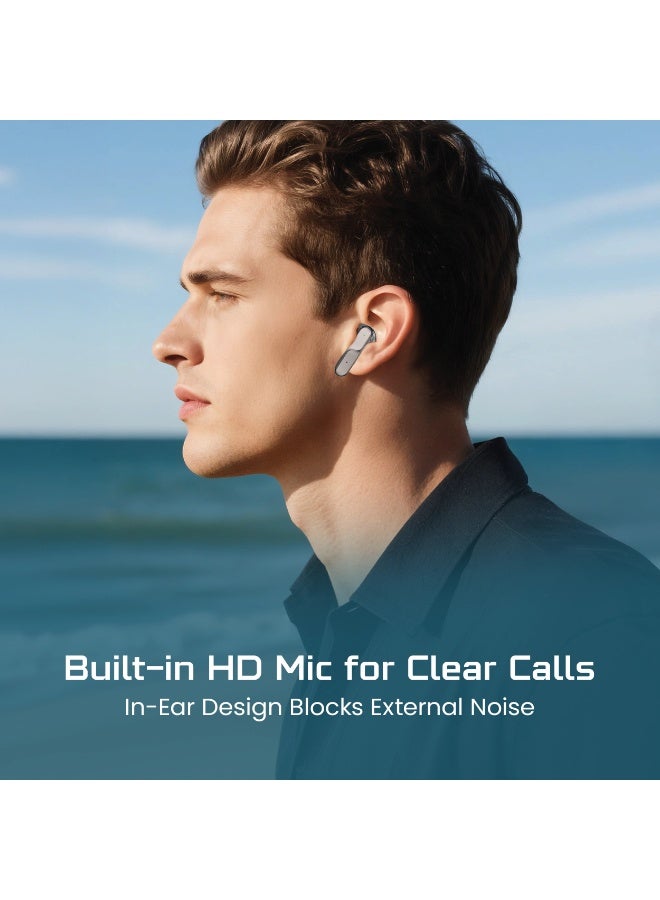 AcceOn Aura Pods ACC-TWS019 AI True Wireless Earbuds – Hybrid ANC + ENC (4-Mic), Bluetooth 6.0, 25-Hour Total Playtime, AI Live Translation Support – Black - Image 4