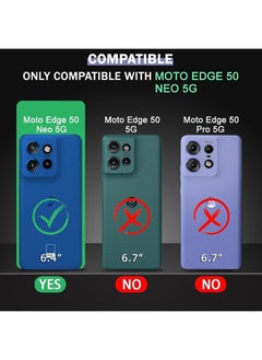 Case Up Case For Motorola Edge 50 Neo Crystal Clear Tactical Back Cover Case With 360 Degree Protection, Shockproof Bumper Protective Phone Cover, Anti-Scratch Hard PC Back (Clear)  - Image 2