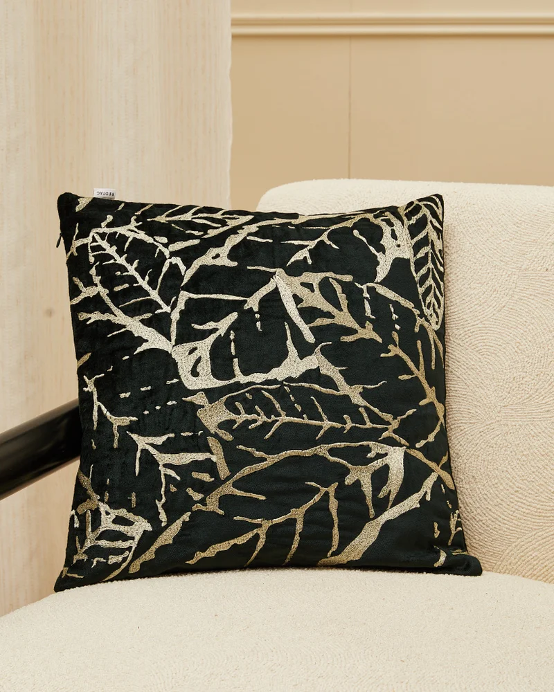 REDTAG Green With Embroidery Cushion