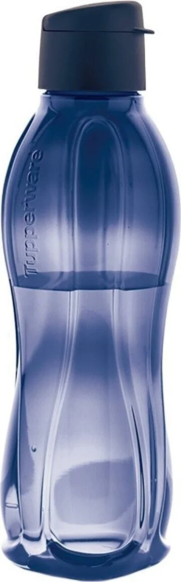 Tupperware 1 Lt Dark Blue Eco Bottle with Practical Lid