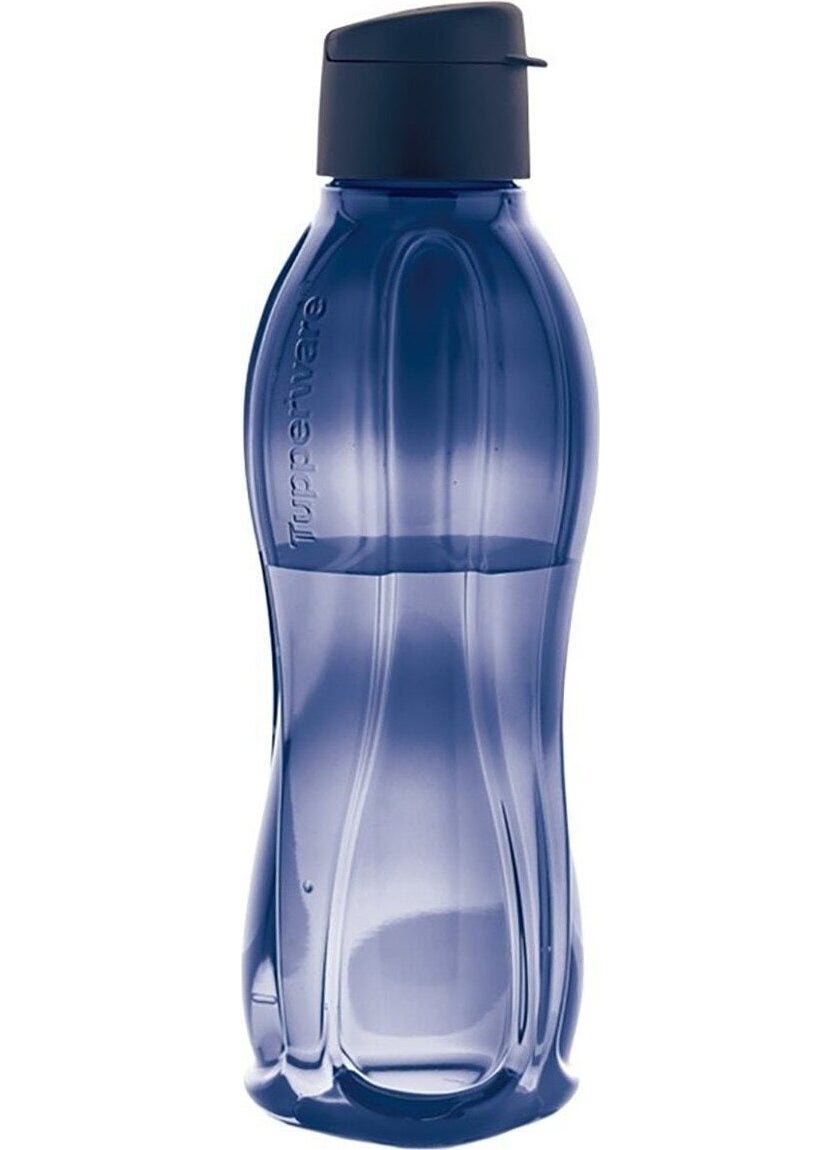 Tupperware 1 Lt Dark Blue Eco Bottle with Practical Lid 