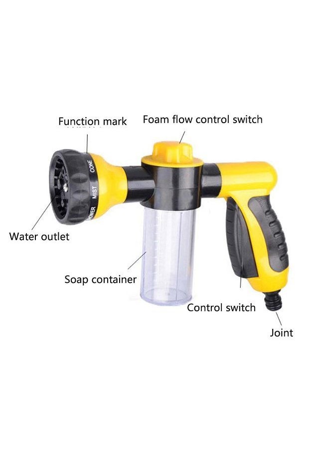 Generic - Multi-function 8 Patterns Foam Water Sprayer with 4 Water Pipe Joints for Car Cleaning Washing - Image 1