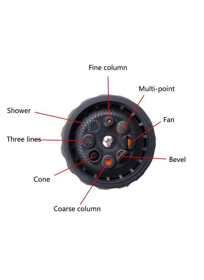 Generic - Multi-function 8 Patterns Foam Water Sprayer with 4 Water Pipe Joints for Car Cleaning Washing - Image 1