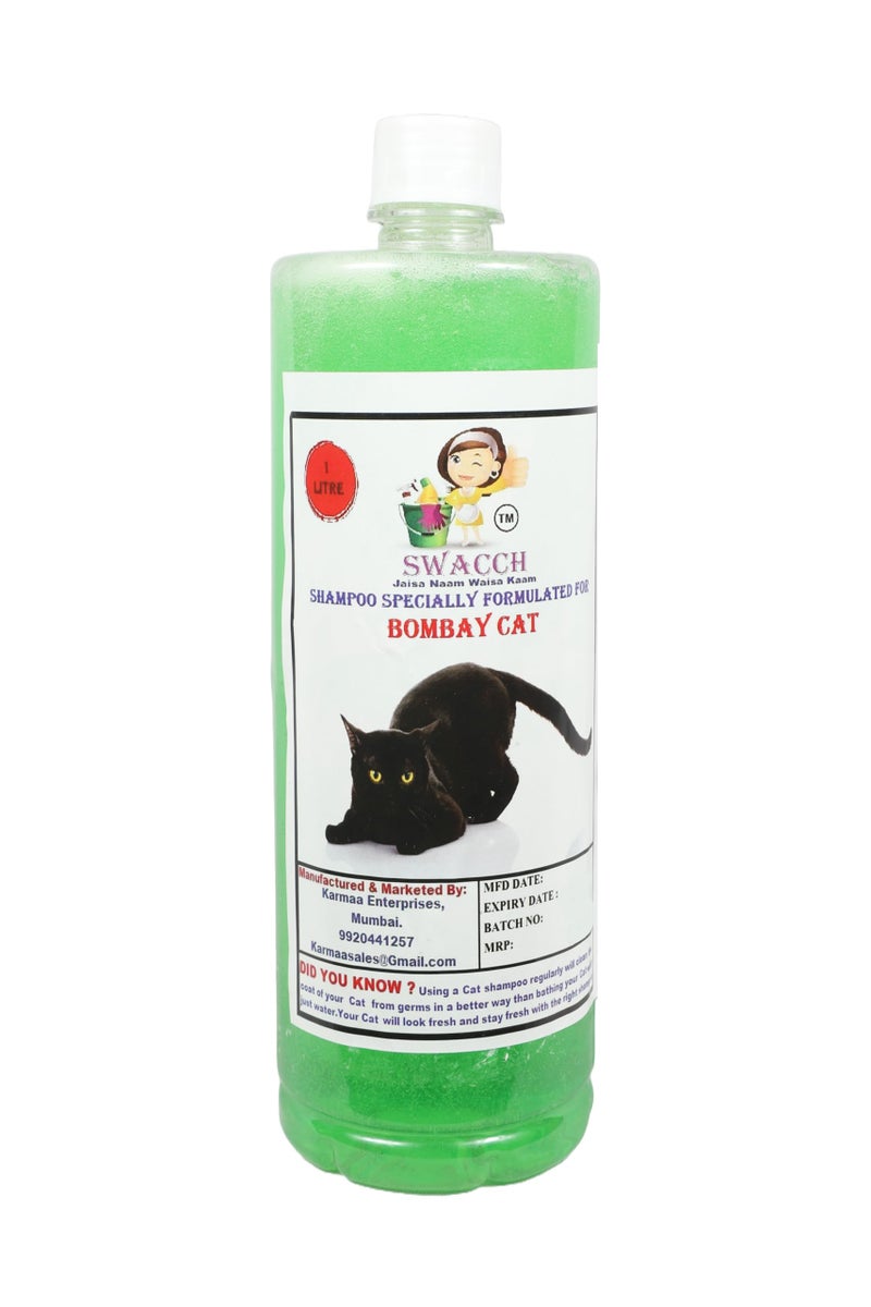 SWACCH Shampoo Specially FORMULATED for Bombay Cat (1 Litre) Neem Alovera - Image 2