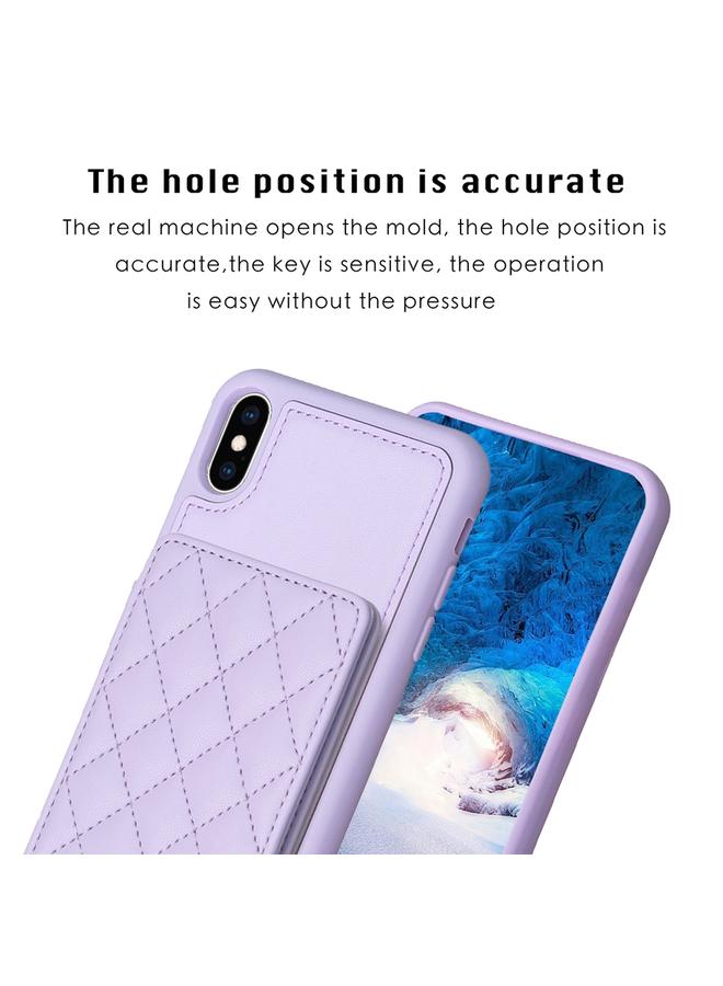 S-TOP Case For iPhone XS Max BF25 Square Plaid Card Bag Holder Phone Case - Image 3