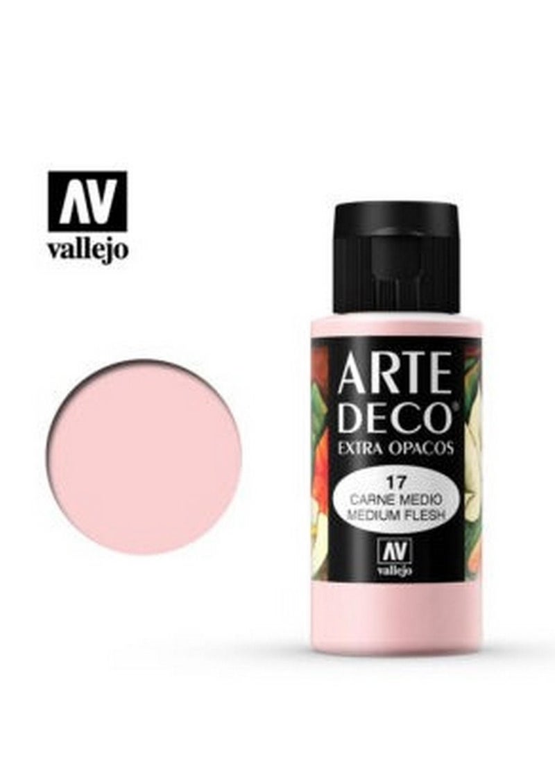 فاليجو طلاء أكريليك آرت ديكو فائق التعتيم - لون متوسط ١٧، تغطية عالية، لمسة نهائية غير لامعة، زجاجة ٦٠ مل