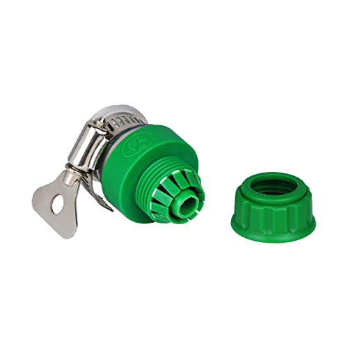Garbnoire Heavy Duty Hose Pipe Fitting Standard Size 1/2'' Tap Connector for Garden Water Pipe,Car,Bike Washing Accessories|Universal Adjustable Adapter Suitable Connecting Hose Pipe Green(Pack of 2) - Image 2