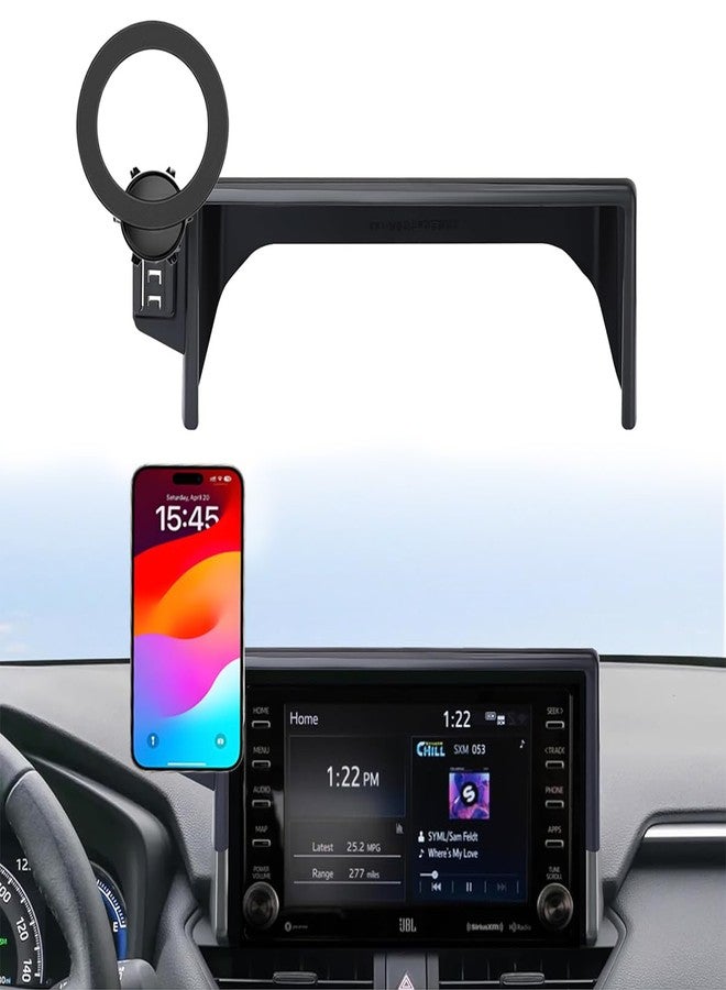 Hesanzol Car Phone Holder for Toyota RAV4 2019-2025 Accessories, 360° Rotation Cell Phone Mount Compatible with MagSafe, Only Fits 7/8-Inch Screen - Image 1