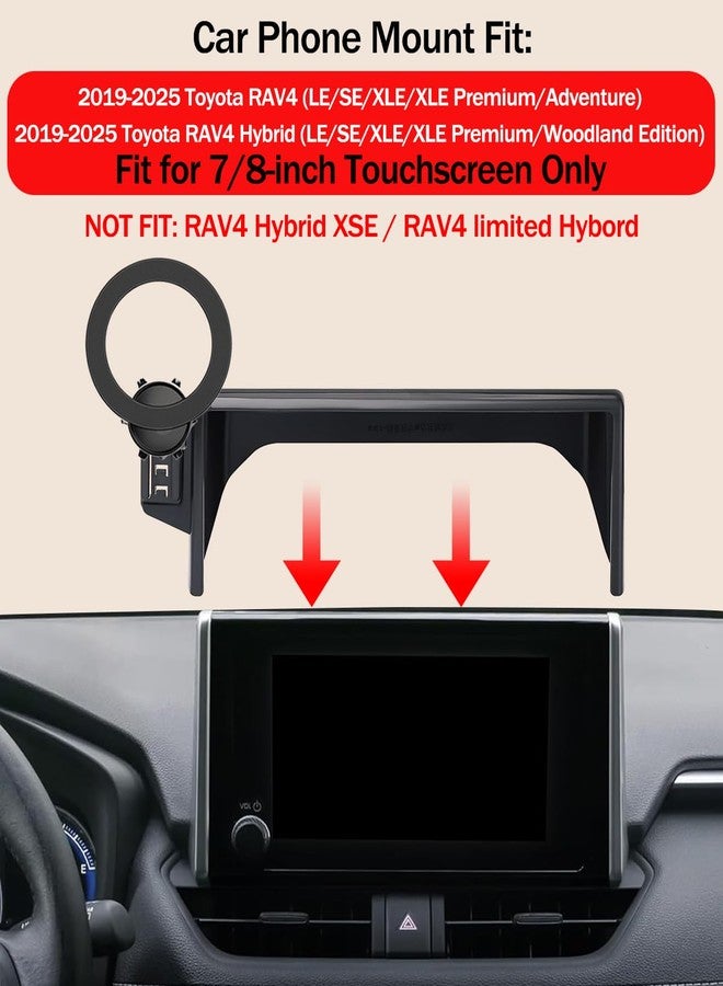 Hesanzol Car Phone Holder for Toyota RAV4 2019-2025 Accessories, 360° Rotation Cell Phone Mount Compatible with MagSafe, Only Fits 7/8-Inch Screen - Image 2