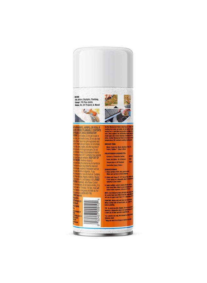 Gorilla Waterproof Patch & Seal Rubberized Sealant Spray, White, 14 Ounce (Pack of 1) - Seals Out Water, Air, and Moisture - Image 2