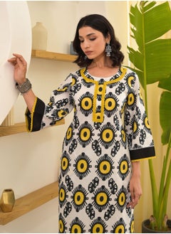 PRIYA’S PANACHE Cotton Printed Kurta Pant Dupatta Set | Indian Ethnic Wear for Women | Traditional Salwar Kameez Suit | Ready-to-Wear Kurti Set  - Image 2
