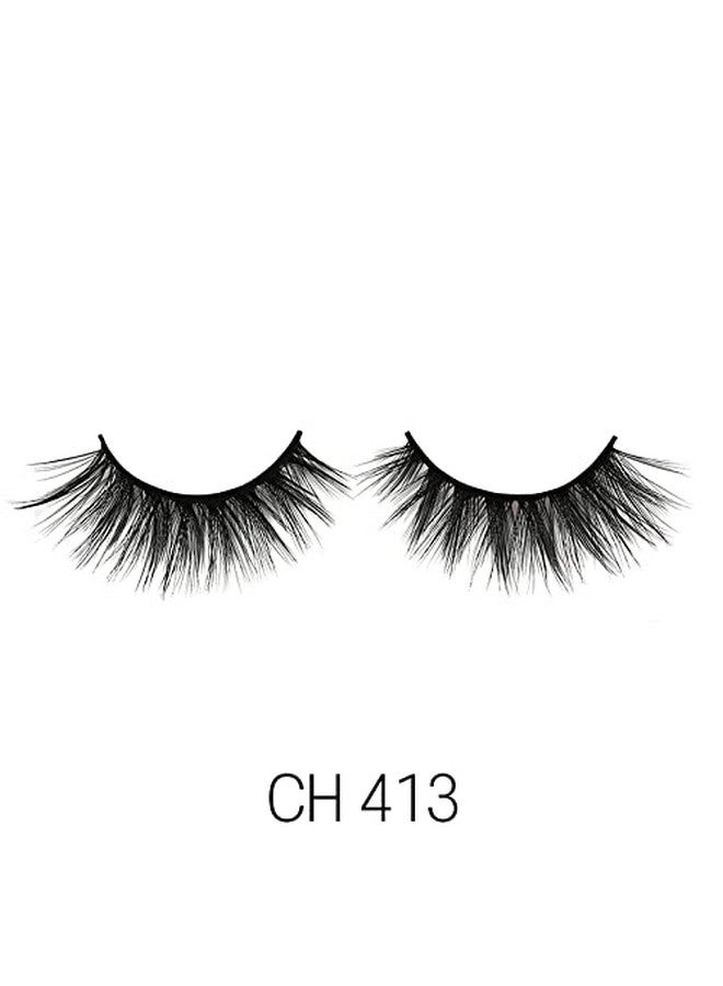 Laflare 3D Cashmere Eyelashes Natural Look Wispy Glam Fresh Fluffy Soft Reusable Luxurious Handmade Strips False Lashes 3 Packs Bundle Special Ch (Ch413 3) - Image 3