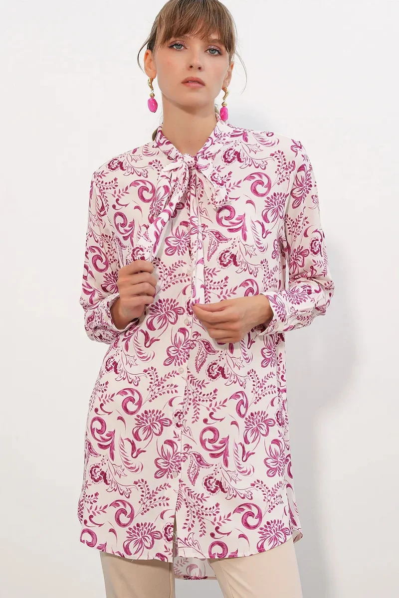 بيغ دارت BDART Long Floral Viscose Shirt