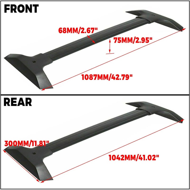 ECOTRIC Aluminum Roof Rack Cross Bars for 2009-2017 Chevy Traverse - Luggage Cargo Carrier (1 Pair) - Image 2