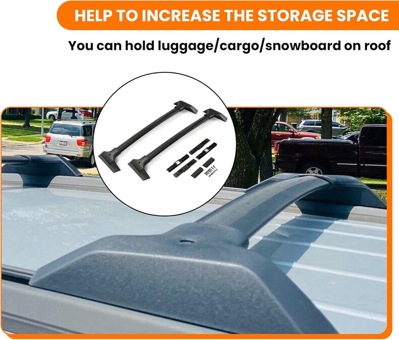 ECOTRIC Aluminum Roof Rack Cross Bars for 2009-2017 Chevy Traverse - Luggage Cargo Carrier (1 Pair) - Image 3