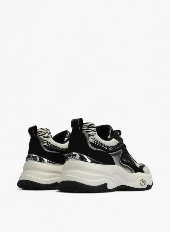 Mexx WHITE Panelled Lace-Up Sneakers for Women | Best Price UAE