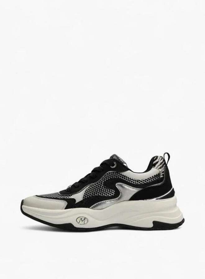 Mexx WHITE Panelled Lace-Up Sneakers for Women | Best Price UAE